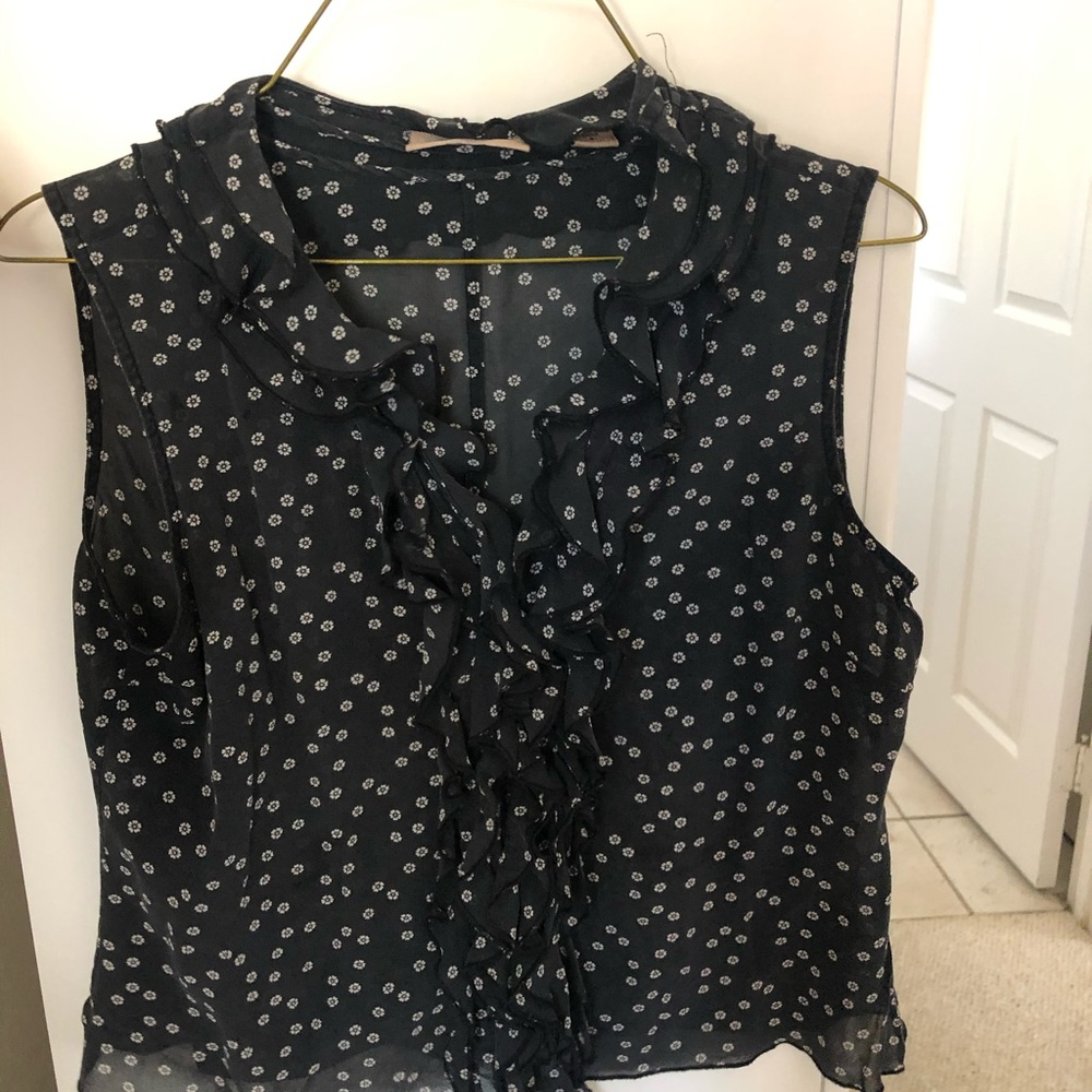 Black and white blouse